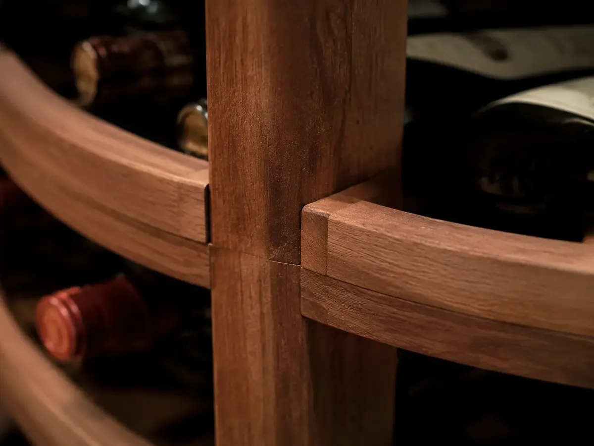 Custom Wood Wine Racking detail