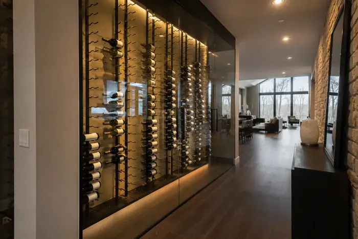 Glass-Enclosed Wine Cellars