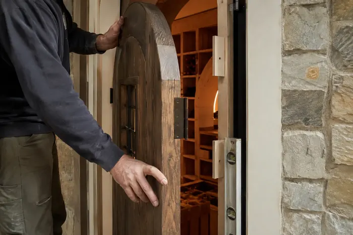 Wine Cellar Door Installation