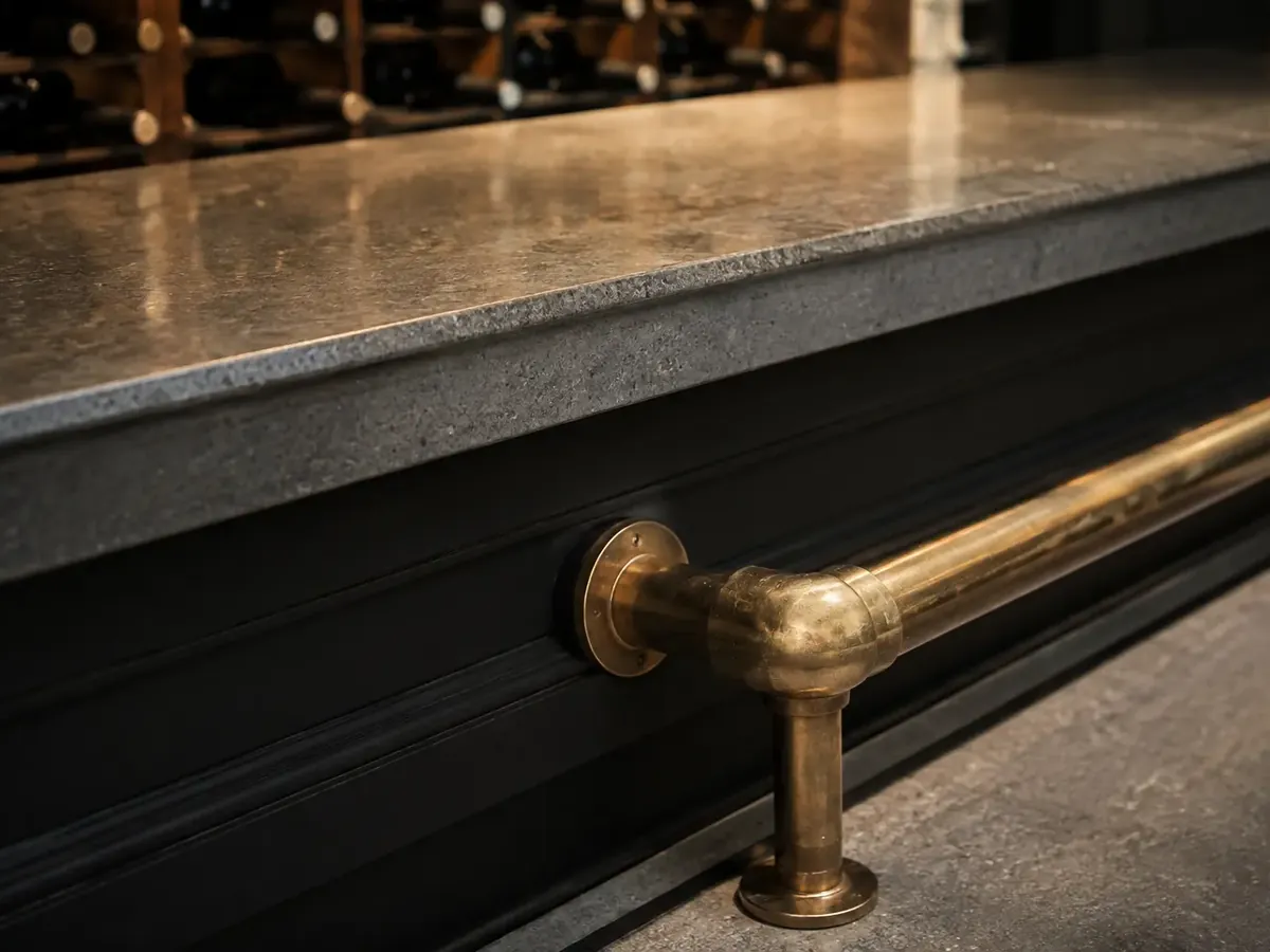 Wine Cellar Tasting Bar Installation detail
